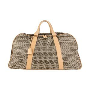 Fendi XL Brown Monogram FF Zucca Duffle Bag 126f45